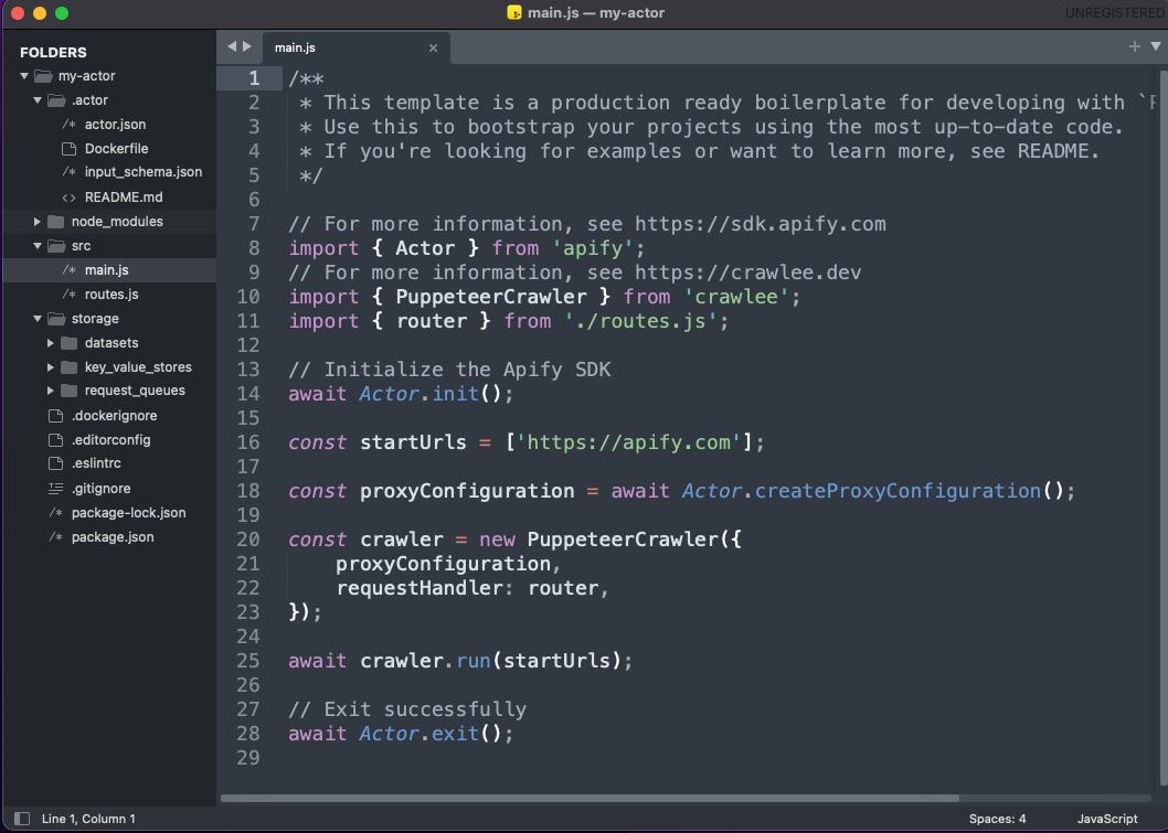 Actor source code