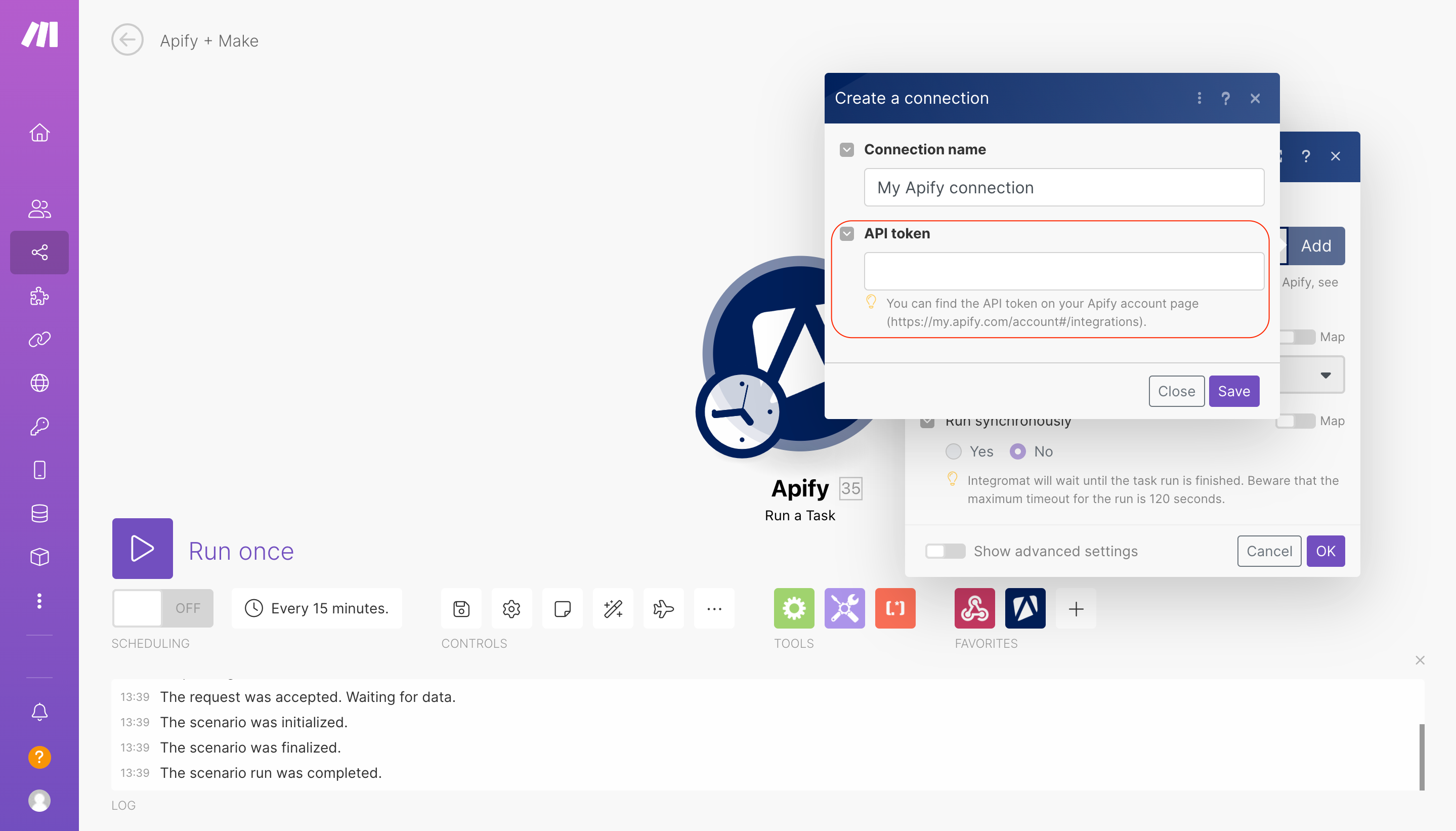 API token