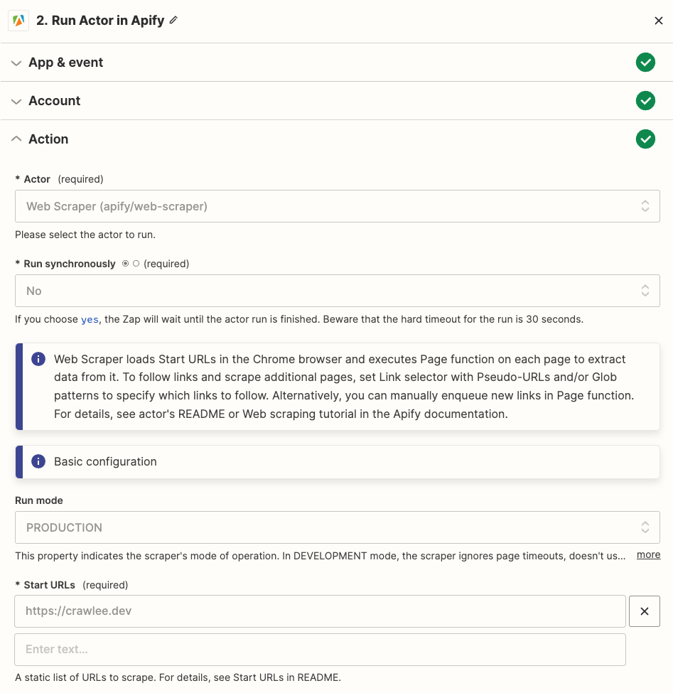 Zapier Action